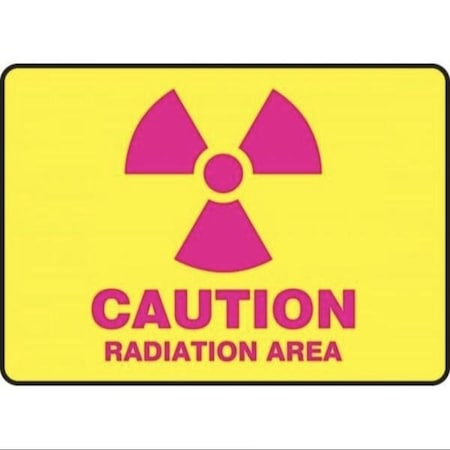 Accuform Radiation & Laser Sign, 10 in H x 14 in W, Accu-Shield MRAD500XP